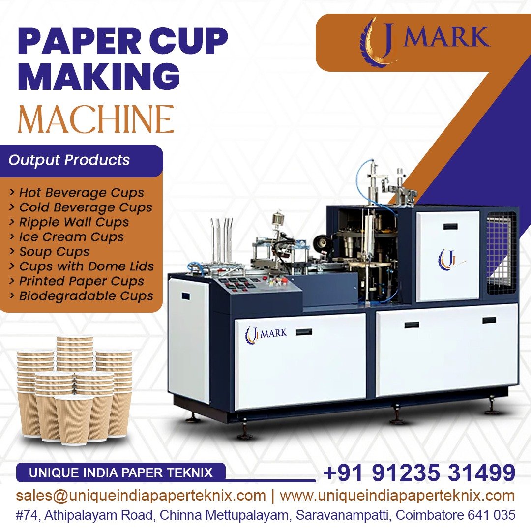 Trusted Manufacturer & Supplier of Paper Cup Making Machines in Coimbatore, India