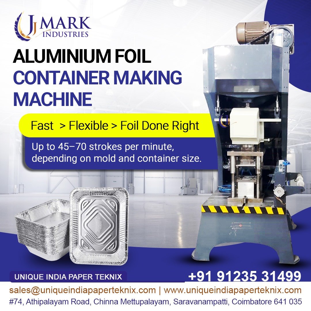 Top Aluminium Foil Container Machine Manufacturer in Coimbatore